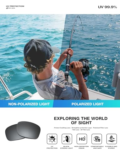 RIVBOS Polarized Sports Sunglasses Driving Sun Glasses Shades for Men Women Tr90 Frame for Cycling Fishing Running RB831