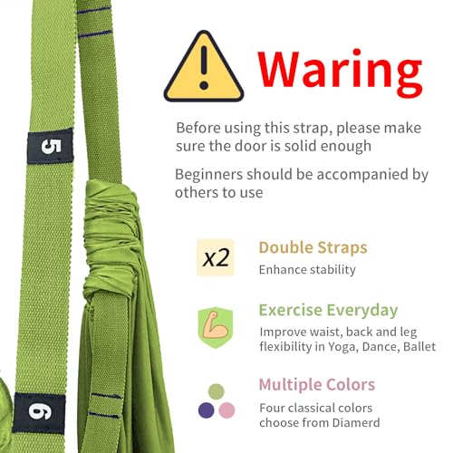Leg Stretcher Strap Adjustable Fitness Strap Band for Waist Trainer Stretching Door Swing Flexibility Tensile Trainer with...