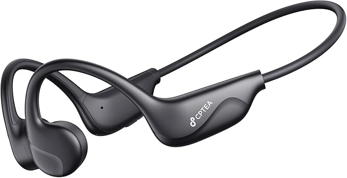 CPTEA Bone Conduction Headphones, Open Ear, Bluetooth V6.0, IPX5, Sweat Resistant,10Hrs Playtime, Comfortable Fit Sports W...
