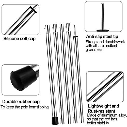 SAN LIKE Tent Pole Telescopic Adjustable tarp Poles for Camping Canopy Awning Shelter Backpacking Hiking -(Adjustable Leng...
