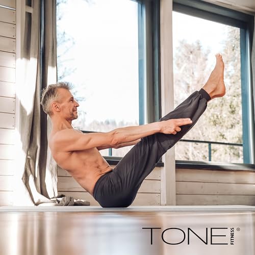 Tone Fitness 1-Inch Thick Yoga Mat | High-Density, Non-slip Exercise Mat with Carrying Strap for Yoga, Pilates, & Home Gym...