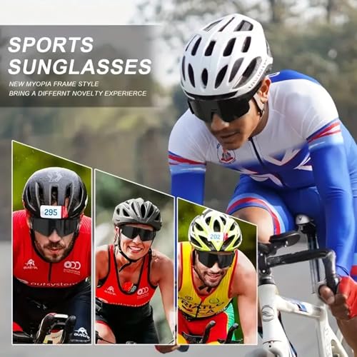Paleshy 6 Pack Sports Sunglasses for Men and Women, UV400 Protection, Lightweight Wraparound Non-Slip for Sunglasses for R...