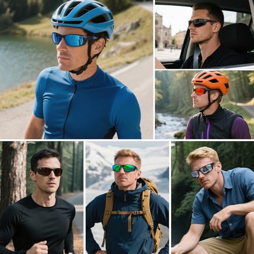 Ofwin Sports Polarized Sunglasses for Men Women UV Protective Driving Running Cycling Fishing Sun Glasses