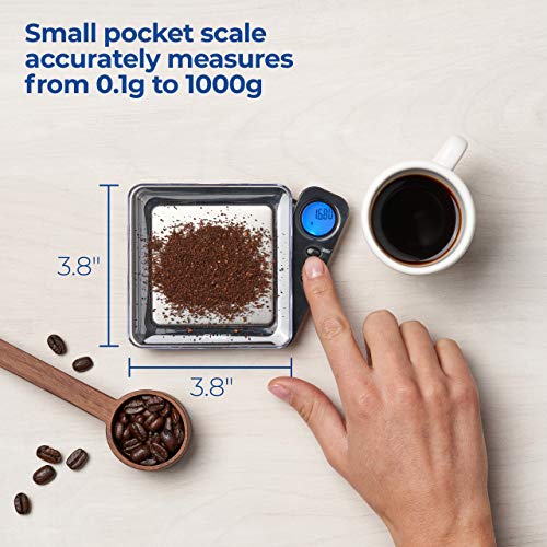 American Weigh Scales Blade Series Digital Pocket Gram Scale 1000g x 0.1g | Precision Mini Scale 0.1g Accuracy, Pocket Sca...