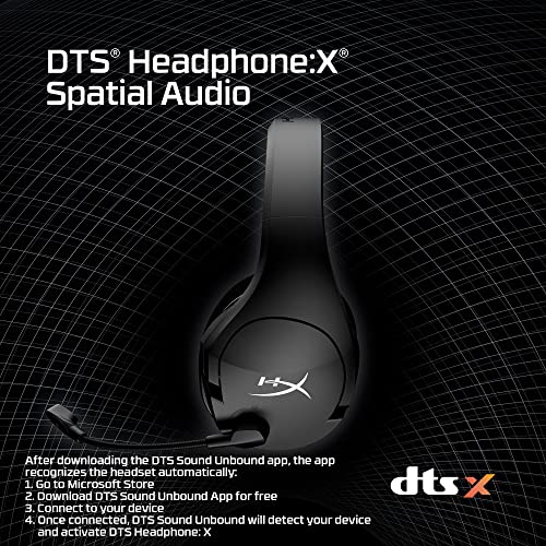 HyperX Cloud Stinger Core – Wireless Lightweight Gaming Headset, DTS Headphone:X spatial audio, Noise Cancelling Microphon...