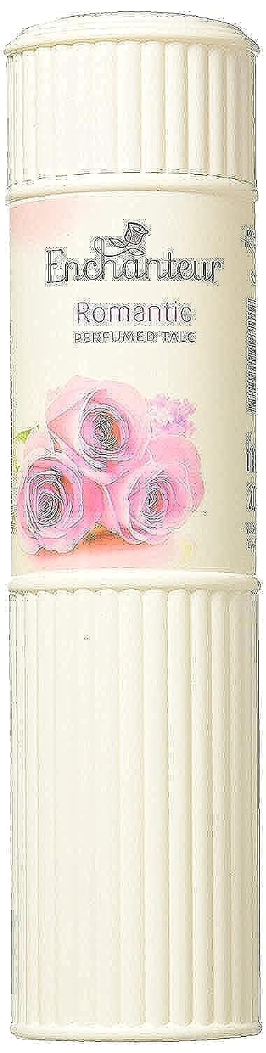 Enchanteur Romantic ,Body Perfumed Talc 200 G. (7.05 Oz) ,The exotic sensual fragrance of Bulgarian Rose and White Jasmine