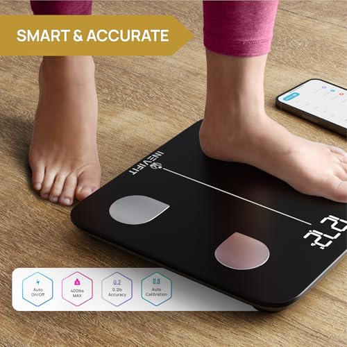 INEVIFIT Smart Body Fat Scale, Highly Accurate Bluetooth Digital Bathroom Body Composition Analyzer, Measures Weight, Body...