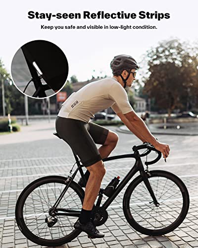 Sportneer Padded Bike Shorts for Men - 4D Padding Mens Bicycle Cycling Biking Clothing Shorts, Breathable and Absorbent
