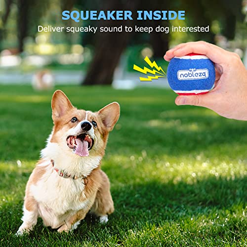 Nobleza Tennis Balls for Dogs 12 Pack, 2.5in Durable Bouncy Floatable Squeaky Tennis Balls for Dogs for Fetch & Exercise, ...