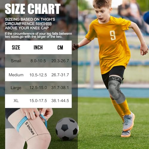 NEENCA Kids Knee Brace Sleeve, Youth Knee Compression Sleeve for Children - Boys & Girls. Child Knee Support with Patella ...