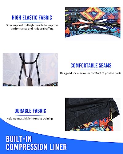 maamgic Mens 5" Gym Running Shorts for Men 2 in 1 Quick Dry Workout Athletic Shorts