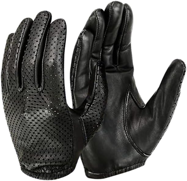 Hugger Glove Company Men's Air Pro Sport Motorcycle, Driving, Police Patrol Summer Glove Water Resistant Leather