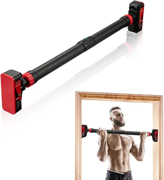 Pull Up Bar for Doorway, Strength Training Pull-up Bars, Chin Up Bar, No Screws, With Level Meter and Adjustable Width for...
