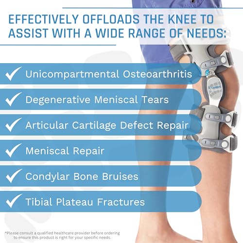 Ovation Medical Game Changer Unloader Knee Brace - Lightweight, Low Profile OA Knee Brace for Arthritis Pain and Support -...
