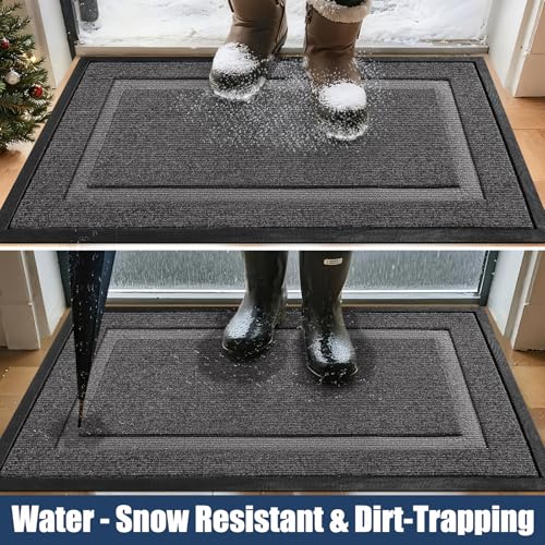 Front Door Mat Outside Entrance Indoor Doormat, 31" x 20" Outdoor Mats for Patio Waterproof, Outdoor Door Mats for Outside...