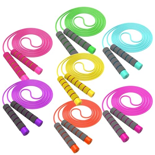 Jump Rope For Kids,Jump Rope Kids,Adjustable Soft Skipping Rope With Skin-Friendly Foam Handles For Boys,Girls,Women, Men,...