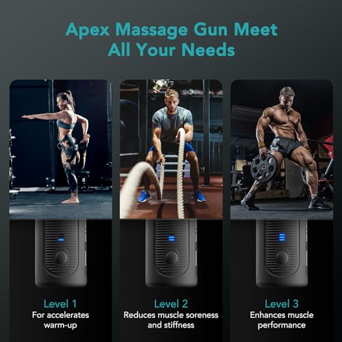 opove Apex Massage Gun Deep Tissue 14.5mm Percussion Fascia Muscle Massager for Athletes Workout Pain Relief Recovery Rela...