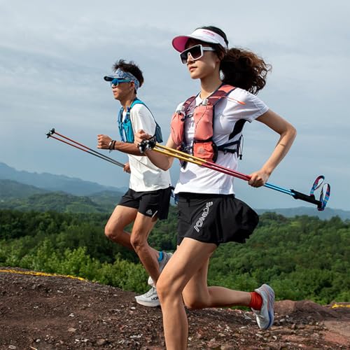AONIJIE Trail Running Poles 2 Pcs Outdoor Trekking Poles Foldable Aluminum Alloy Sticks Quick Lock Ultralight for Camping ...