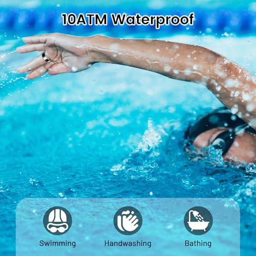 Mirlray Smart Ring for Women & Men, Smart Ring Health Tracker, Blood Oxygen & Heart Rate Monitor, Long Lasting Battery Sle...