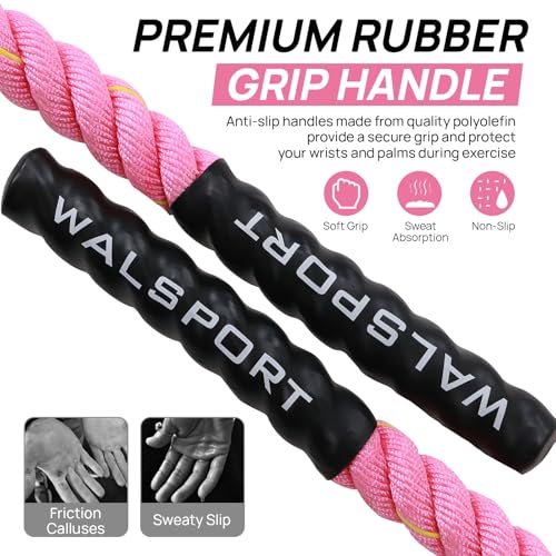 Weighted Jump Rope for Fitness – Heavy Skipping Rope for Women & Adults, Ideal for Home Gym Workouts, Strength Training, W...