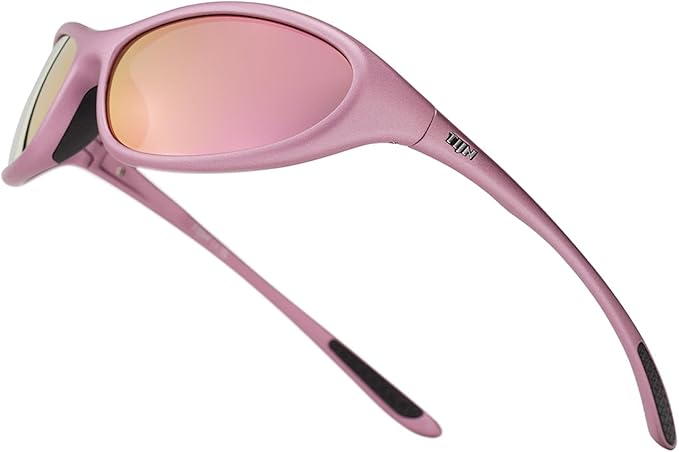 TIJN Sports Sunglasses for Men Women UV400 Wraparound Cycling Running Golf Motorcycle Glasses, Large Outdoor Shades, Vanta