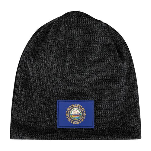YANYU New Hampshire State Flag Print Lightweight Waffle Pullover Hat Men Women Winter Headwear Outdoor Camping Travel