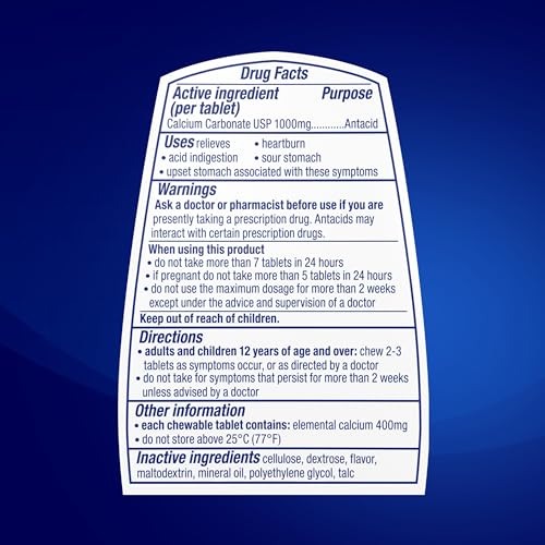 TUMS Ultra Strength Chewable Antacid Tablets for Heartburn Relief and Acid Indigestion Relief, Assorted Berries - 160 Count (Pack of 2)