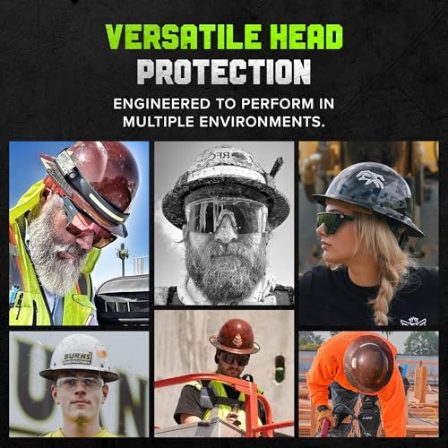 LIFT SAFETY Dax Fiber Resin Full Brim Safety Helmet/Hard Hat | 6 Point Suspension for Comfort & Impact Protection