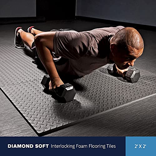IncStores 5/8 Inch Thick Diamond Soft Foam Flooring Tiles | High-Density Interlocking Foam Tiles for Rugged Style in Your ...