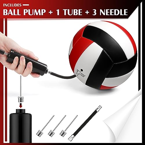 Wettarn Official Size 5 Volleyballs Bulk Soft Recreational Volleyballs with Pump Regulation Size for Beginner Indoor Outdo...