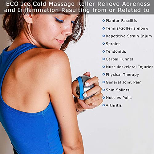 iECO Cryosphere Cold Massage Roller Ball - Massage Ball for Cold & Heat Relief, Myofascial Release, Trigger Point Therapy,...