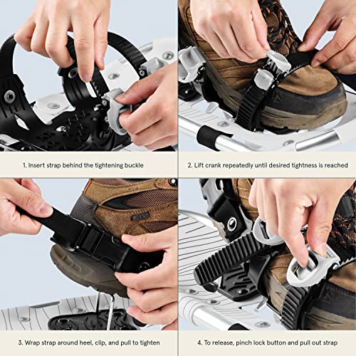 Retrospec Drifter Kids Snowshoes Bundle with Adjustable Trekking Poles - Lightweight Aluminum Hiking Sticks Collapsible fo...