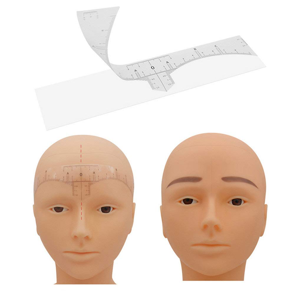 HOTWE Eyebrow Ruler Sticker for Microblading - Disposable Adhesive Eyebrow Measurement Stencil for Tattooing - brow Makeup Tools