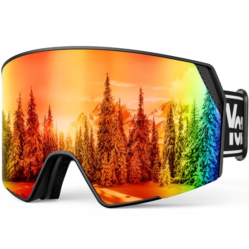 YOZISS Ski Goggles Men Women,OTG Snowboard Goggles Over Glasses,Anti Fog Winter Sports Goggles for Snowboard Snowmobile