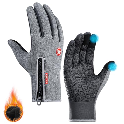 1 Pair Winter Gloves for Men/Women, Non Slip Thermal Lining, Touch Screen Warm Gloves for Snow Ski Cycling Driving Biking