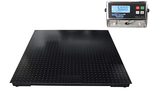 SellEton Non-NTEP Floor Scales, Accurate Pallet Scales with Smart Digital Indicator for Warehouse Shipping and Medium Duty...