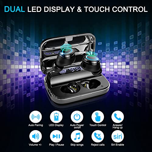 Motast Wireless Earbuds, Bluetooth 5.3 Earbuds 140H Playtime Headphones HD Stereo Noise Cancelling Earphones in Ear with M...