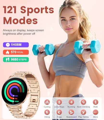 LIGE Smart Watch for Women(Dial/Answer Calls), 1.43" AMOLED HD Display, 100+ Sports Modes Fitness Tracker Watch, 5ATM Wate...