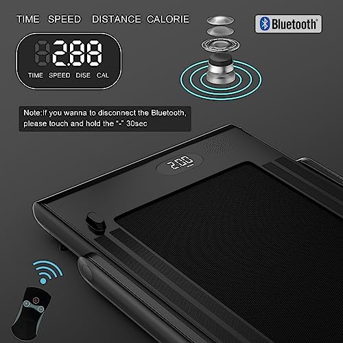 Goplus 2 in 1 Folding Treadmill, 2.25HP Superfit Under Desk Electric Treadmill, Installation-Free with Remote Control, APP...