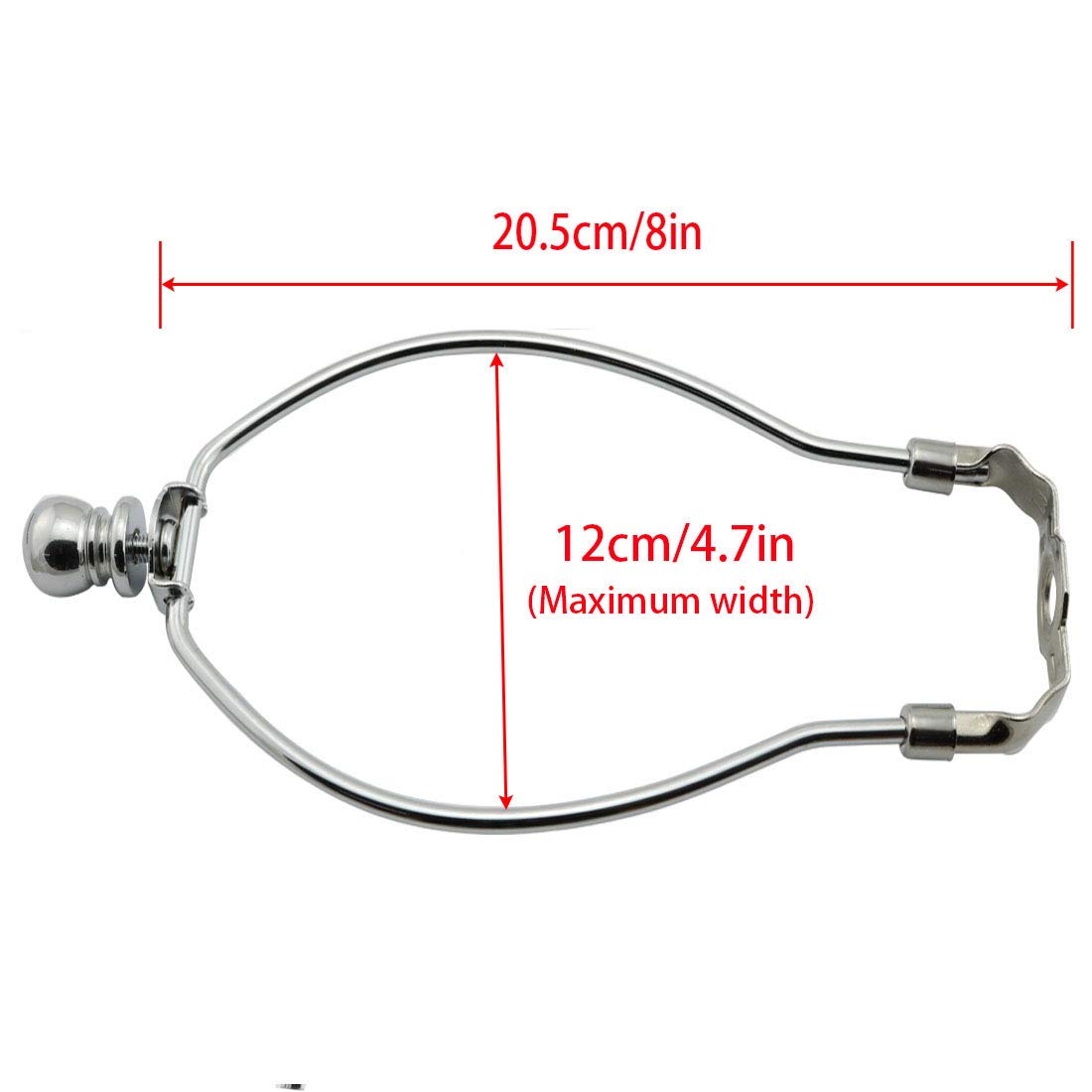DZS Elec 1-Pack 8 Inch Metal Lamp Harp Holder for Table/Floor Light Fitting Silver HARP-8IN-S1