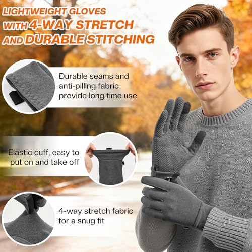 Sukeen Lightweight Running Gloves for Men Women Touchscreen Anti-Slip Sports Gloves Winter Warm Gloves for Cycling, Driving