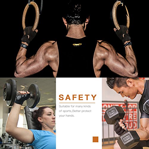 Hopedas Workout Gloves Weight Lifting Gloves Palm Support Protection for Men Women, Exercise Gloves Sports for Training, F...