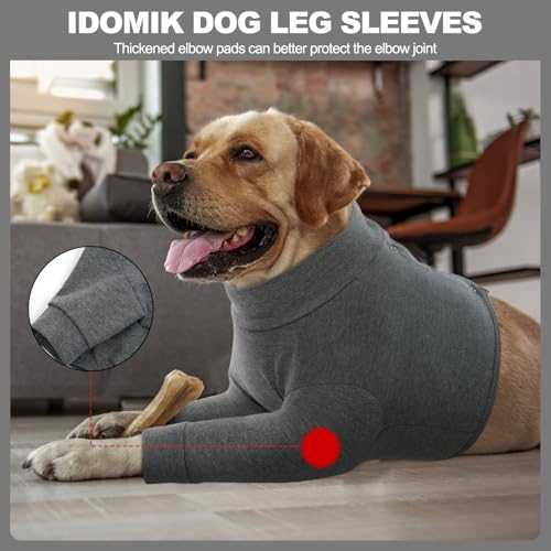 IDOMIK Dog Recovery Suit, Dog Surgery Recovery Suit Front Legs, Comfy Joint Leg Sleeves After Surgery, Elbow Braces Protec...