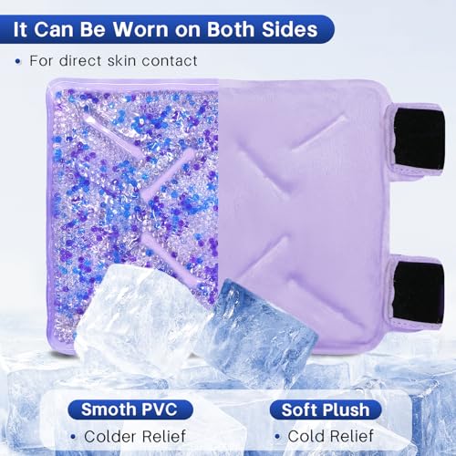 Knee Ice Pack Wrap for Pain Relief Reusable Gel Ice Wrap for Leg Injuries Swelling Knee Replacement Post-Surgery Recovery ...