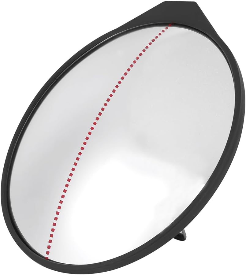 Tbest Training Mirror Wide Angle Convex Full Swing Putting Aid Tool with Adjustable Tilt for Golfers Acrylic ABS Plastic Stainless Steel 27x28cm