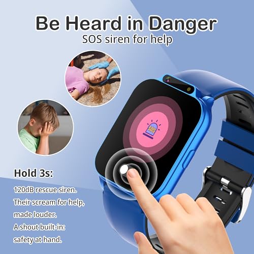 Kids Smart Watch with Fitness Tracker, Waterproof, Heart Rate/Sleep Monitor, Sport Mode, Camera, Video, Recorder, Music, D...
