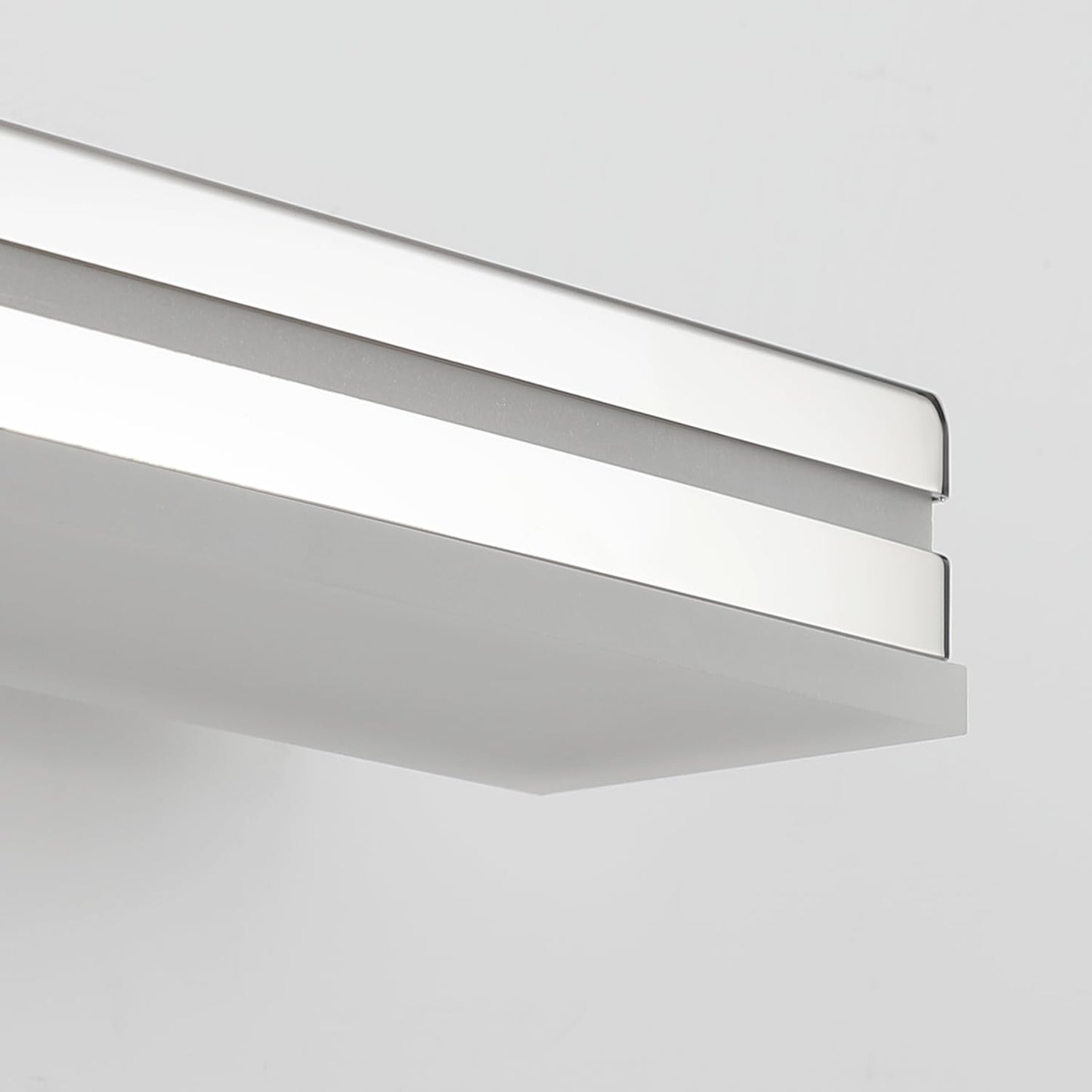 Sinerise 16-Inch Led Modern Bathroom Vanity Light Bar  Chrome Modern Acrylic Bathroom Wall Lighting Fixtures Over Mirror (Cool White 6000K)