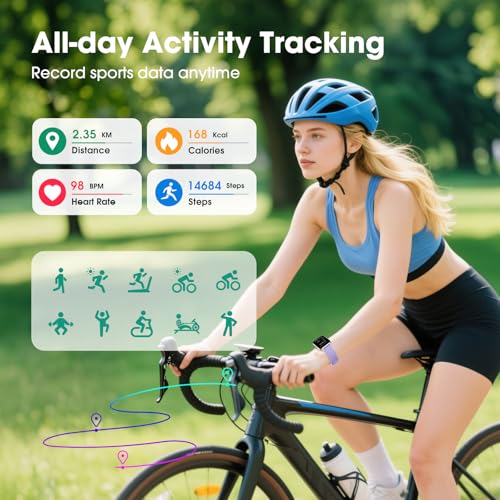 Pautios Smart Watch No App/Phone Required,42mm Smartwatch for Women Men,Fitness Tracker Watch with Heart Rate Monitor, Sle...