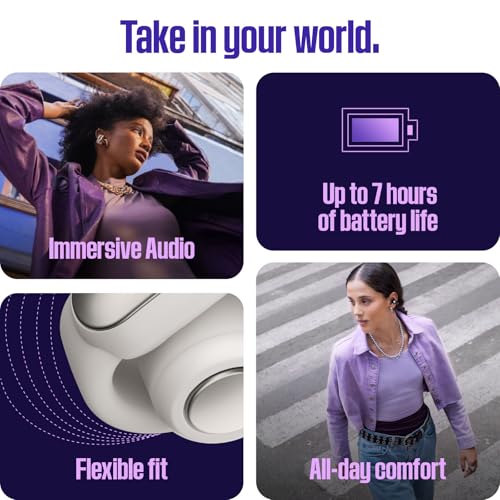 Bose Ultra Open Earbuds - Bluetooth Open Ear Earbuds with OpenAudio for Awareness, Clip-On Design for Comfort, Water Resis...