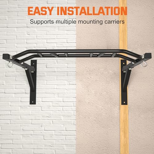 Upgrade Pull Up Bar Wall Mounted,Heavy Duty Multi Grip Chin Up Bar for Strength Training, 600 lbs Capacity, Durable Steel ...